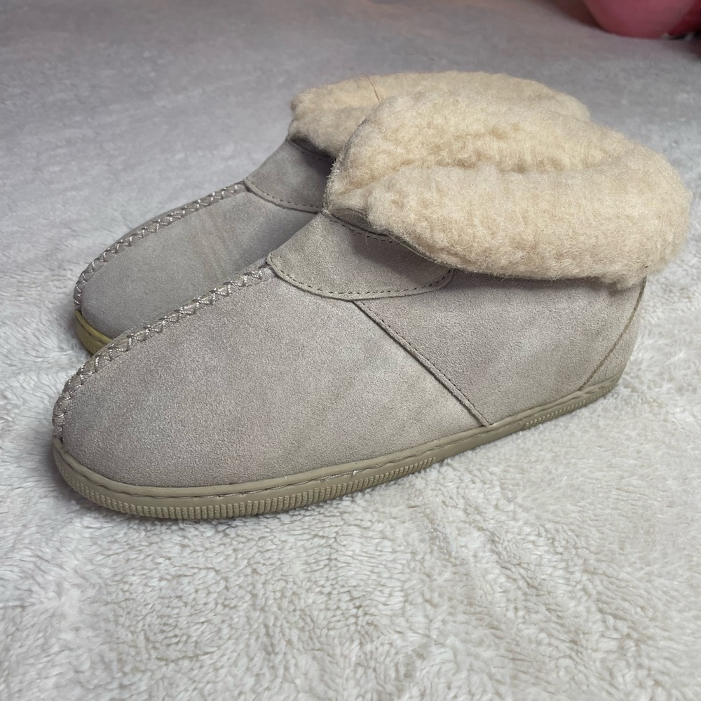 BRAND NEW Australian Merino wool sheepskin leather warm slippers size W7/M6